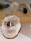 Bague Rubis en Argent Plaqué - Pierre Naturelle Rouge